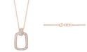 EFFY Collection EFFY&reg; Diamond Open 18" Pendant Necklace (1/2 ct. t.w.) in 14k Rose Gold